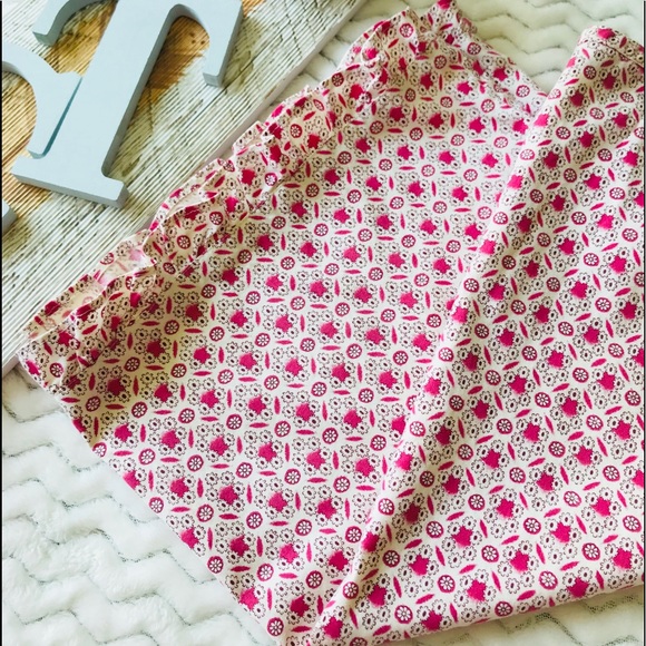 J Crew Cotton Daisy Print Skirt With Ruffle Trim - Picture 4 of 6